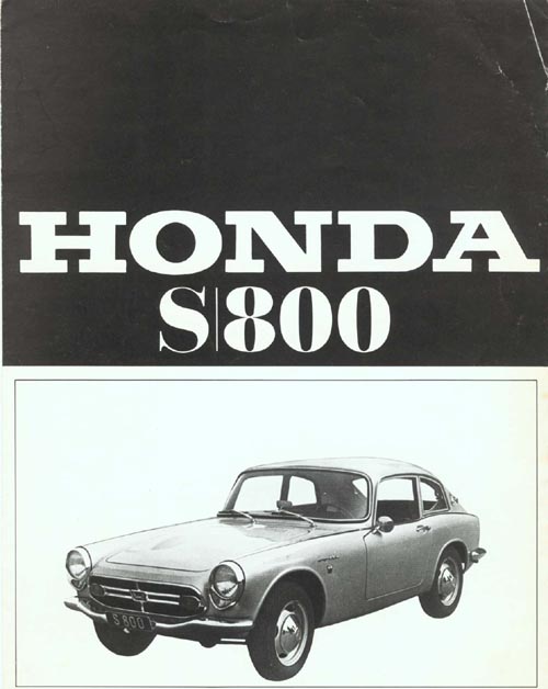 Honda S800 Brochure Page 1