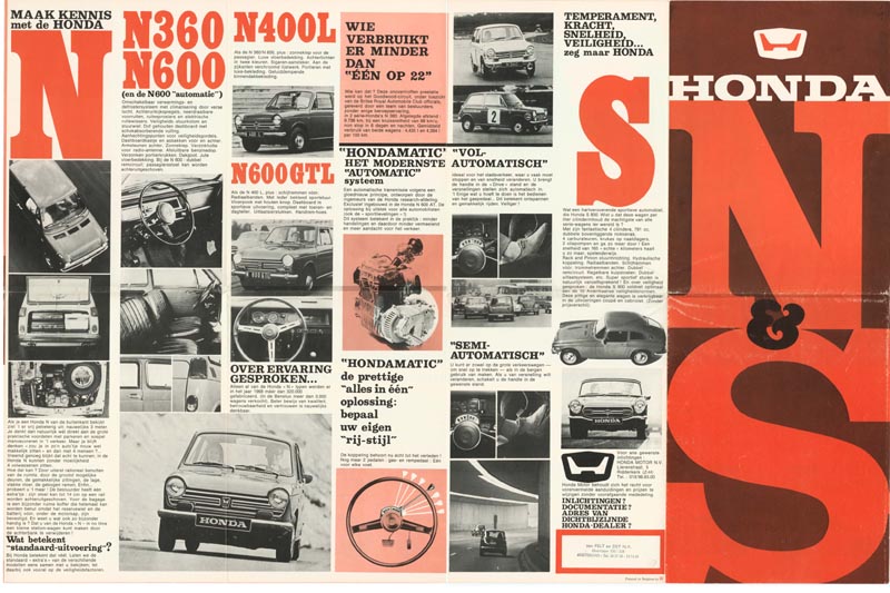 Honda S800 Brochure Page 1