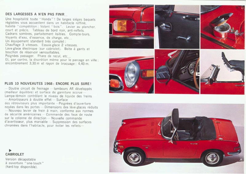 Honda S800 Brochure Page 3