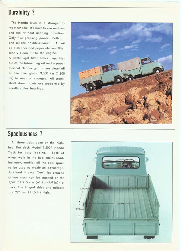 Honda T500 Brochure Page 4